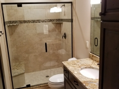 Bathroom with Mosaic Accent Shower