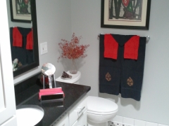 White Red Black Bathroom