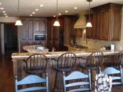 Kitchen with Stools at Bar
